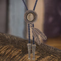 Western Cowboy Hat Feather Alloy Bolo Tie
