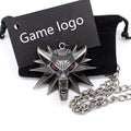 Wild Hunt Game Pendant Wolf Necklace / Animal Metal Link Chain Accessories